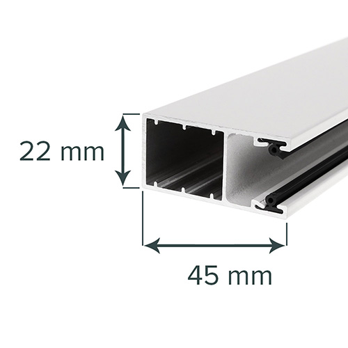 Coulisse F en aluminium PP 45 (45x22mm)