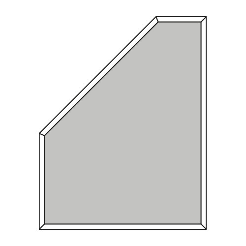 Pentagone rectangle gauche
