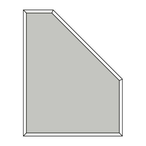 Pentagone rectangle droit